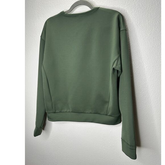 Alphatauri Olive Green Round Neck Long Sleeve Sweatshirt S - Picture 13 of 16